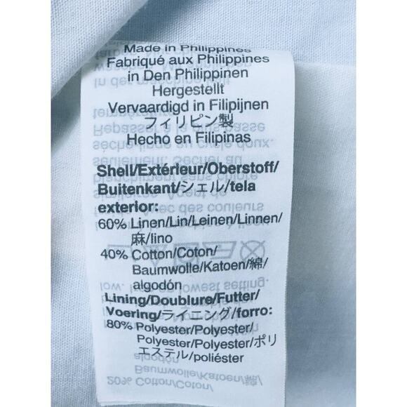 J. Crew Factory Blue White Check Print Sleeveless Dress Women's Size 6 - Picture 5 of 6